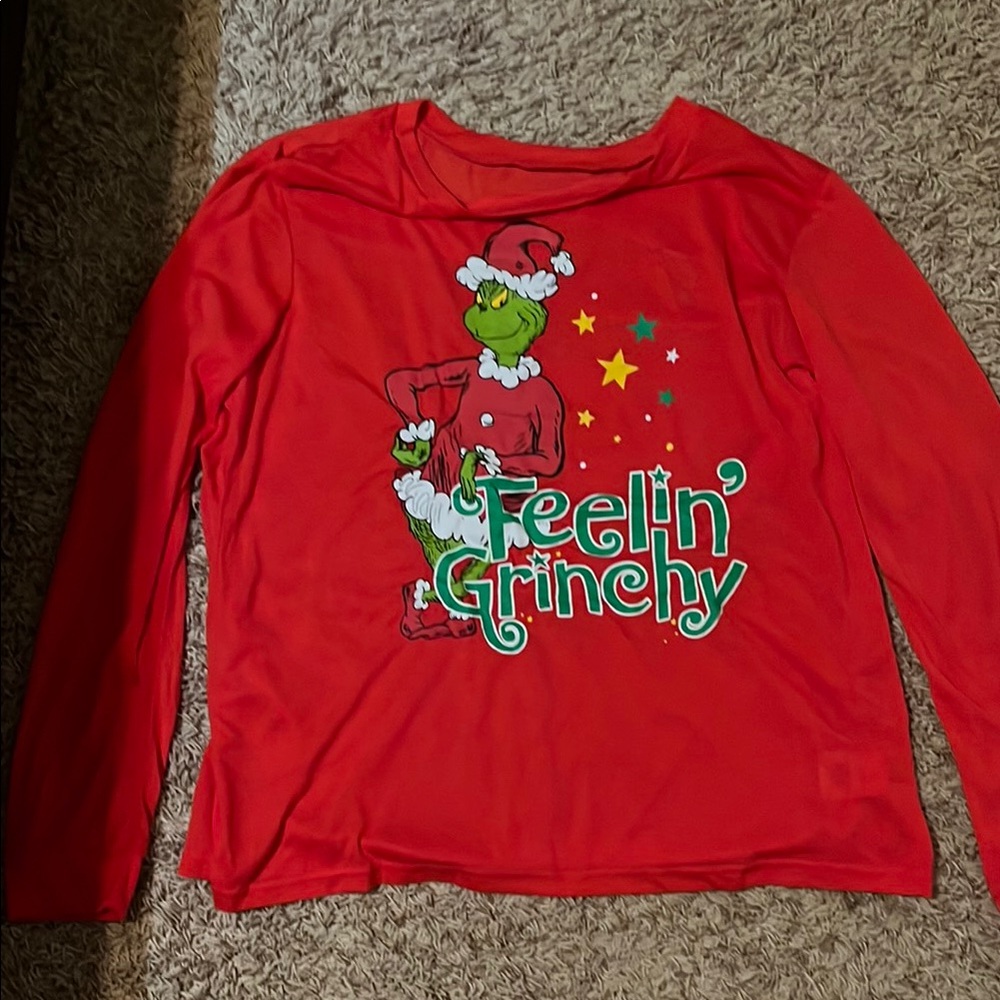 Red Grinch Long Sleeve Shirt